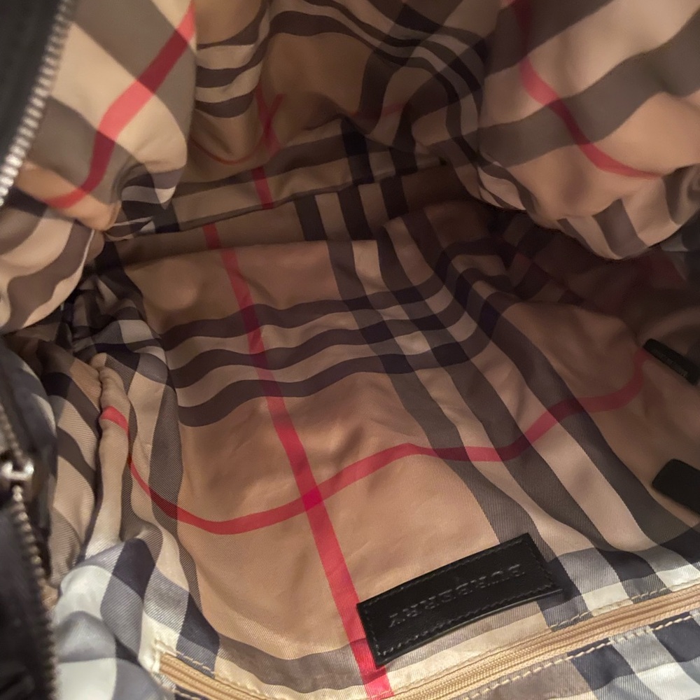 Burberry Black Nylon Tote with Leather Handles - Picture 3 of 7